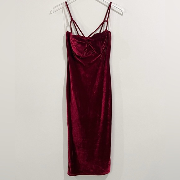 GoJane Velvet Bodycon Dress Size Medium - Picture 3 of 7